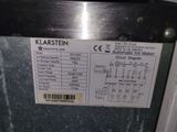 a label on the front of a refrigerator that says klarstein