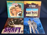 lot of four vintage vinyl records including the film shaft and the movie shaft