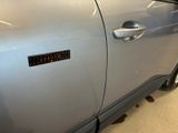 a close up of a car door with a sticker on it