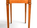 an image of a small table with a wooden top and legs