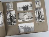 an open book with pictures of people in it