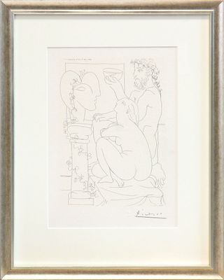 Pablo Picasso "Sculpteur avec Coupe et Modèle accroupi" (199…