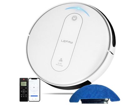 une image d'un aspirateur robotisé avec une télécommande