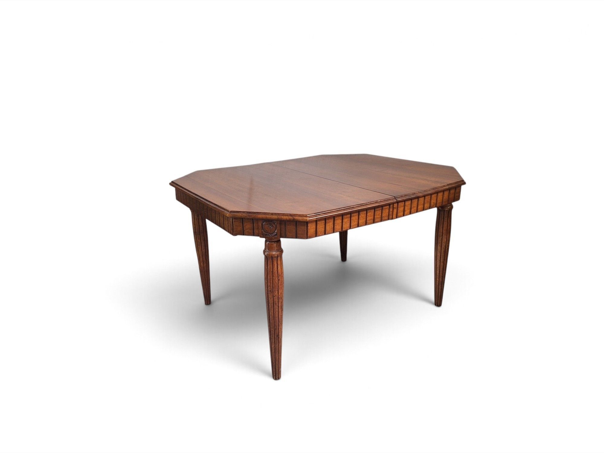 J/ Table de salle à manger Art Déco avec 3 allonges (35 cm c…