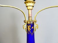 Pied de lampe en céramique bleu marine et or, à décor Art No… (photo 3)