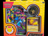 une boîte de cartes Pokémon contenant une pièce