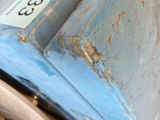 a close up view of a piece of luggage on the ground