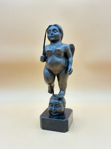 RUBIN. « El Pensamiento ». Bronze à patine brune. Socle marbre no