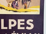 a poster with a man and a dog on it