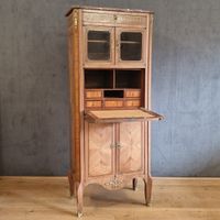 SECRETAIRE DE DAME FORMANT VITRINE de Style Transition Louis… (photo 2)