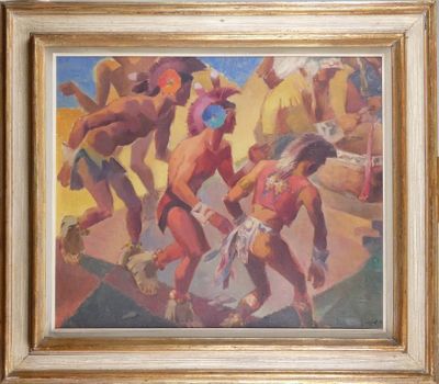 an image of a painting of a group of people on a beach