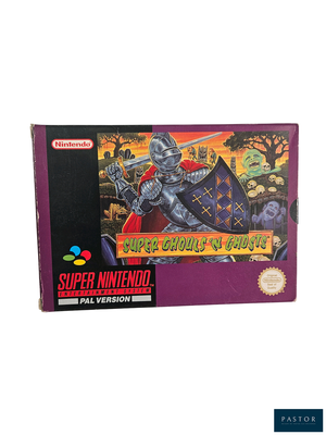 une image représentant une boîte de jeux Super Nintendo sur fond blanc