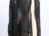 black sheer chiffon jacket on a mannequin mannequin mannequin mannequin mannequin mannequin mannequin mannequin