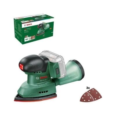 the bosch orbital sander is being used to polish a piece of wood