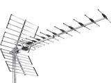 une image représentant une antenne de télévision fixée à un mât, sur fond blanc