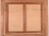an image of a picture of a wooden window with two panes of glass