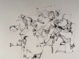 drawing of a drawing of a group of people on a horse