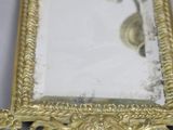 a picture of a gold frame with a flower in it