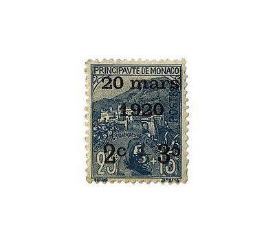 TIMBRE-POSTE - MONACO - (*) - No 35a neuf regommé, variété c…
