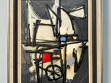 une image représentant un tableau d'un bateau dans lequel se trouve un objet rouge