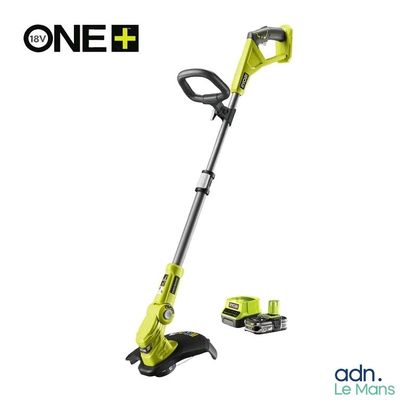 one + 18v cordless string trimmer with battery and charger