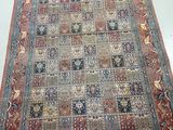 an oriental rug on display in a museum