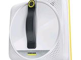 Purificateur d'air Karcher avec télécommande, blanc et jaune