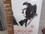 a box with a drawing of a man holding a gun