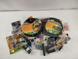 a lot of gardening supplies on a white surface