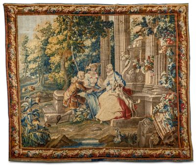 une image représentant une tapisserie accrochée au mur d'un bâtiment