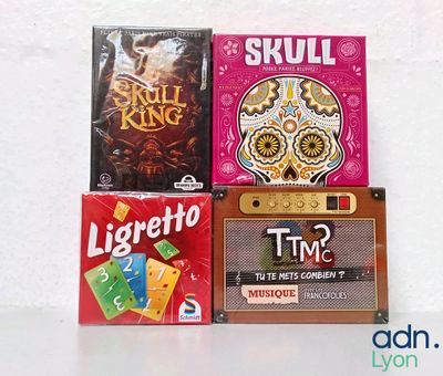 trois types de jeux différents sur la table