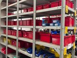 many shelves with different types of tools on them