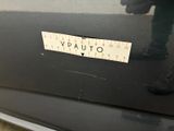 a close up of a sticker on the hood of a car