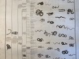 a large sheet of paper with a drawing of snakes on it