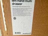 a cardboard box with a label on it that says stevia left hand multi drawer