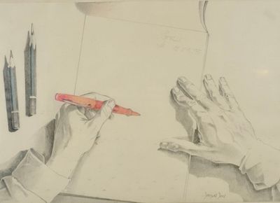 Jacques JOOS (1945-2021), "Etude de mains", 1975, crayons su…