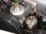 a close up view of the engine of a motorcycle