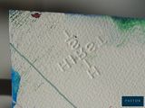 a close up of a business card with a map on it