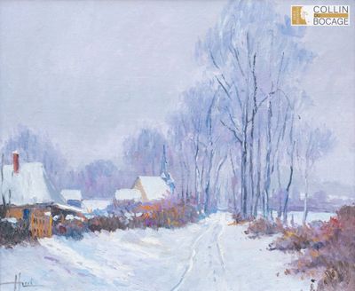 Jacques HUET ( né en 1937) Le mont de l'if Toile 43 x 53 cm