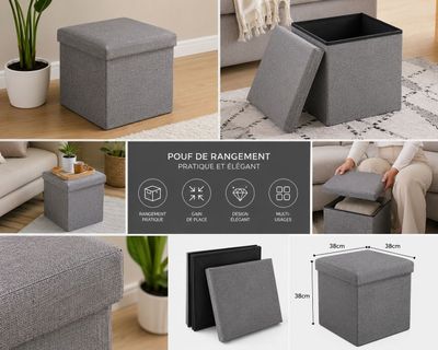 a collage of pictures showing different types of storage boxes