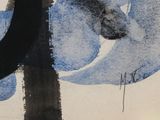 a picture of a painting of a man with a hat on