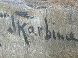 an image of a painting of a dog with a name written on it
