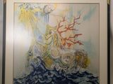 a picture of a painting on the wall of a room
