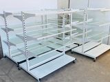 a lot of empty shelves in a warehouse