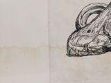 a drawing of a pair of shoes on a piece of paper
