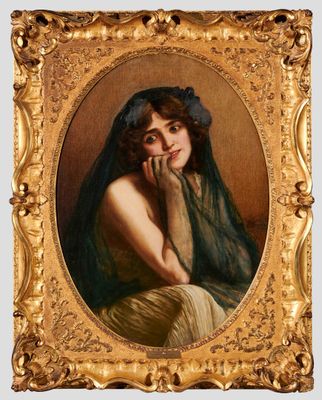 une image représentant un tableau d'une femme portant un voile