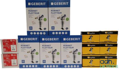 several boxes of gerbert products are stacked on top of each other