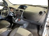 the interior of a small car with a steering wheel and dashboard