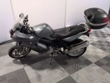 a motorcycle that is parked in a garage