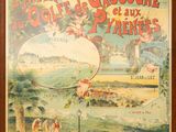 peinture représentant une affiche vintage faisant la promotion d'une station-service au milieu du XXe siècle
